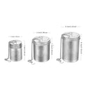 Infusores cilíndricos em inox com corrente, malha fina e tampa rosqueável – disponíveis em 5 tamanhos – Casa Splendida