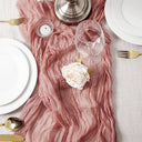 Caminho de mesa de gaze cheesecloth estilo rústico-elegante para decoração de casamentos, festas e mesa posta – Casa Splendida