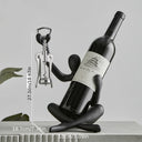 Suporte para Vinho com Escultura Decorativa Moderna Casa Splendida