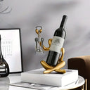 Suporte para Vinho com Escultura Decorativa Moderna Casa Splendida