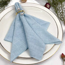 guardanapo de gaze 30x30 em tons suaves sobre prato – jogo com 6