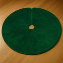 Saia de Pelúcia Verde para Árvore de Natal Casa Splendida, toque aveludado e acabamento premium para um Natal sofisticado.