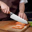 Facas japonesas Santoku Chef e Cleaver afiadas e resistentes