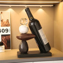 Suporte para Vinho Decorativo Escultura Moderna em Cerâmica Casa Splendida