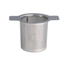 Infusor de chá em inox com malha fina e alças laterais para caneca, encaixe prático e elegante – Casa Splendida