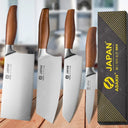 Facas japonesas Santoku Chef e Cleaver afiadas e resistentes