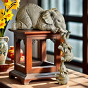 Estatuetas de elefante em resina que simbolizam amor e união. Decoração com significado.