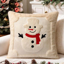 Capa de Natal clara com boneco de neve e cachecol vermelho