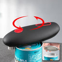 Abridor elétrico de latas com 1 toque e corte seguro – ideal para todas as idades, compacto e fácil de usar