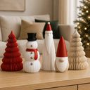 Kit Enfeites de Natal Moderno Bege e Vermelho