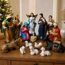 Presépio de Natal em Gesso Colorido 20 cm