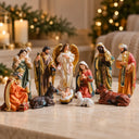 Presépio de Natal em Resina 11 Peças 12,5cm Colorido Casa Splendida