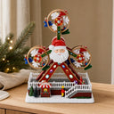 Enfeite de Natal Roda Gigante Papai Noel com LED e Música