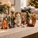 Presépio de Natal em Resina 11 Peças 12,5cm Colorido Casa Splendida