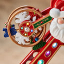 Enfeite de Natal Roda Gigante Papai Noel com LED e Música
