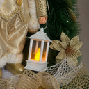 Guirlanda de Natal Dourada com Papai Noel e LED