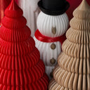 Kit Enfeites de Natal Moderno Bege e Vermelho