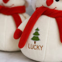 Kit 2 Bonecos de Neve em Pelúcia para Decoração de Natal