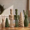 Kit Enfeites de Natal Minimalista 3D - Árvore, Renas e Quebra-Nozes
