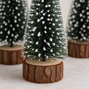 Kit 3 Mini Árvores de Natal Nevadas para Mesa