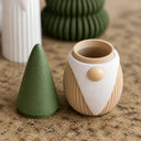 Kit Enfeites de Natal Minimalista 5 Peças com Árvores e Gnomo