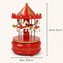 Caixinha Carrossel Musical de Natal 18 cm