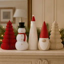 Kit Enfeites de Natal Moderno Bege e Vermelho