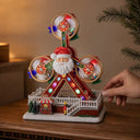 Enfeite de Natal Roda Gigante Papai Noel com LED e Música