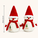 Kit 2 Bonecos de Neve em Pelúcia para Decoração de Natal