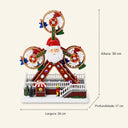 Enfeite de Natal Roda Gigante Papai Noel com LED e Música