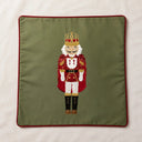 1 Peça Capa de Almofada de Natal Bordada Quebra-Nozes 45x45 cm
