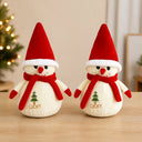 Kit 2 Bonecos de Neve em Pelúcia para Decoração de Natal