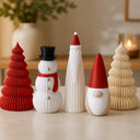 Kit Enfeites de Natal Moderno Bege e Vermelho