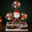 Enfeite de Natal Roda Gigante Papai Noel com LED e Música