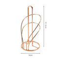 Porta-toalhas de papel vertical em metal dourado com design ondulado