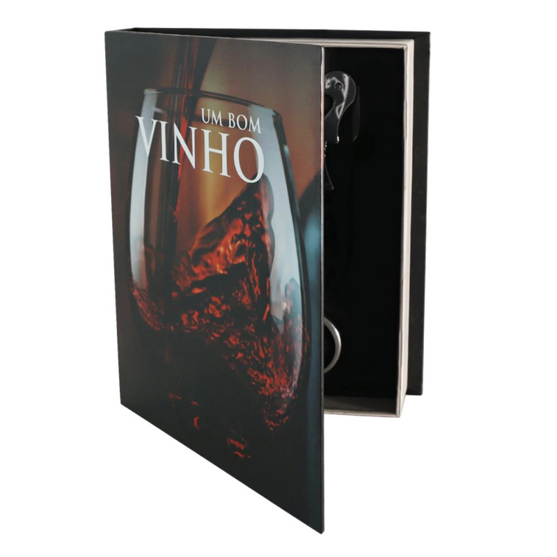Kit de acessórios para vinho com 5 peças – abridor, corta-lacres, anel salva-gotas, tampa e dosador