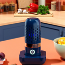 Purificador de alimentos portátil com tecnologia OH–, ideal para legumes e frutas.