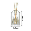 difusor aromático de vidro dupla camada transparente com varetas, design moderno artesanal 14cm