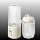 Liquidificador portátil USB 350ml com design compacto em off-white