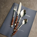 Faqueiro Inox Heritage 24 Pecas Nogueira Casa Splendida