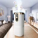 difusor inteligente de aromaterapia branco e dourado USB com temporizador e instalação de mesa ou parede