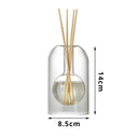 difusor aromático de vidro dupla camada transparente com varetas, design moderno artesanal 14cm
