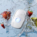 Purificador ultrassônico portátil para limpeza profunda de frutas e vegetais.
