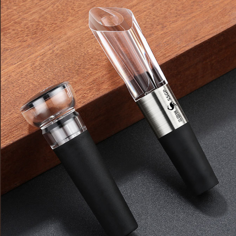 Abridor de vinho automático com botão de toque e corpo inox – prático, silencioso e elegante para o dia a dia