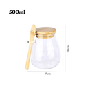 Kit com 2 potes de vidro oval com tampa de bambu e colher — beleza, frescor e funcionalidade para sua cozinha.