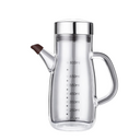Galheteiro de vidro 800ml com bico antivazamento inox e alça ergonômica – ideal para azeite e molhos