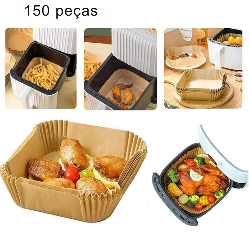 Kit 150 Formas p/ Air Fryer Antiaderente Casa Splendida