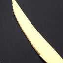Detalhe do Cabo Texturizado com Acabamento Dourado – Talheres Elegantes em Inox