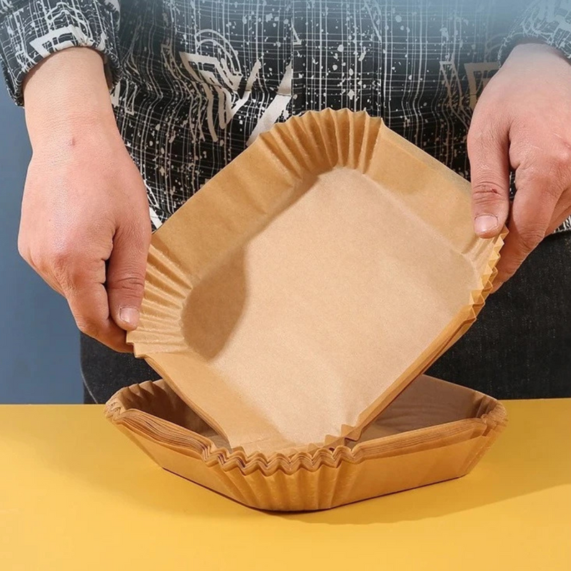 Formas descartáveis de papel para air fryer – kit com 150 unidades