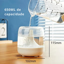 Umidificador aromático 650ml com luz noturna colorida disponível nas cores branco – Casa Splendida
